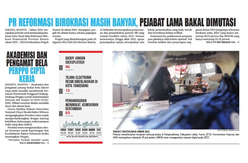 PR Reformasi Birokrasi Masih Banyak, Pejabat Lama Bakal Dimutasi