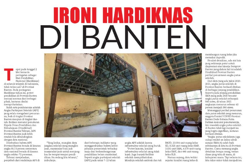 Ironi Hardiknas di Banten