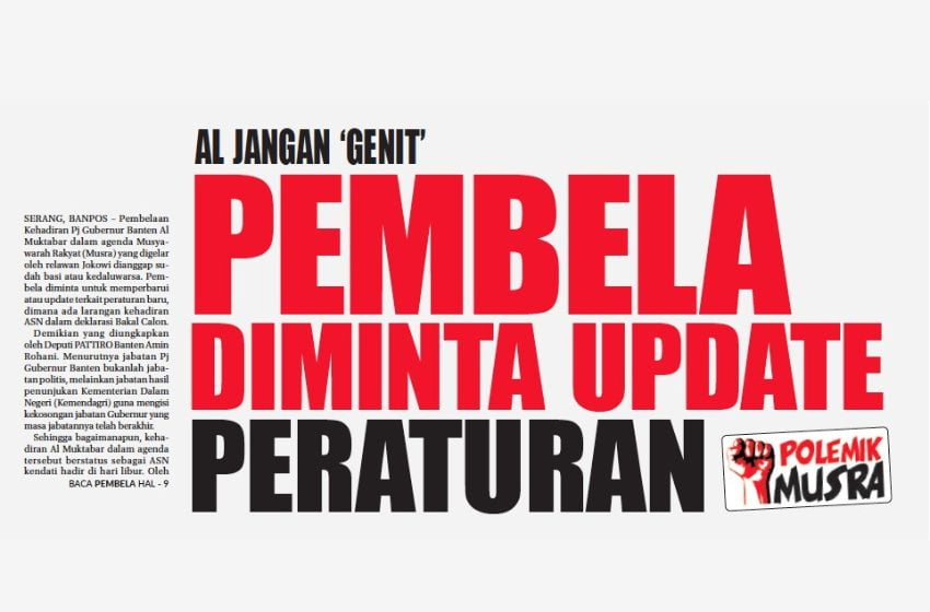 Pj Gubernur Banten Hadir di Acara Musra