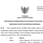 Keputusan MK Tentang Sistem Pemilu (1)