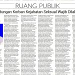 Perlindungan Korban Kejahatan Seksual Wajib dilakukan